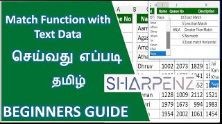 🛑👉Match function with Text to fine the cell address based on input Sharpenzotamil [upl. by Une146]