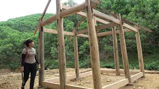 TIMELAPSE 120 days of building a house  BUILD LOG CABIN [upl. by Cullin]