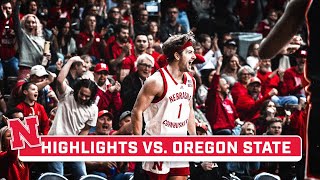 Oregon St at Nebraska  Highlights  Big Ten Mens Basketball  Nov 18 2023 [upl. by Eatnoj]