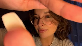 ASMR clicky close whispers face touching mouth sounds camera taps [upl. by Airotal635]