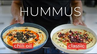 The Hummus fusion I NEVER KNEW I NEEDED  Traditional  Chili Oil Hummus Recipe [upl. by Gilliam]