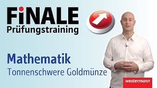 Volumenberechnung Matheaufgabe quotTonnenschwere Goldmünzequot [upl. by Bergwall961]