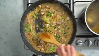 Barilla  How to make Risoni Risotto with Chicken and Broccoli and Pesto Genovese [upl. by Ahsytal504]