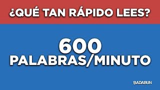 Test ¿Qué tan rápido crees que lees [upl. by Ohs]