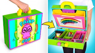 Easy Way To Make A Storage For Stationary  Back To School Craft [upl. by Ayota]