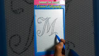 M 2d Cursive Calligraphy on MAGIC SLATE ✍️ shorts shortvideo calligraphy hislerim [upl. by Anera]