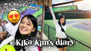 SO EXPENSIVE 😱 one day trip to LAS VEGAS 🇺🇸 BNP PARIBAS OPEN  Kika Kim’s Diary 4 [upl. by Aeuhsoj]