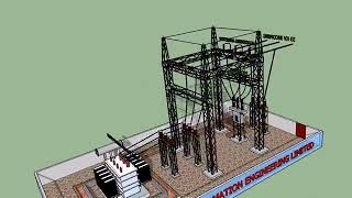 3D Animation of 33 11KV Substation Outdoor Section [upl. by Mastrianni721]