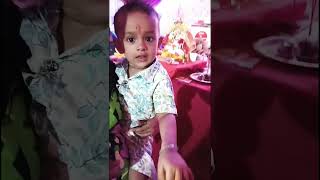 राम गये मातारानी का दर्शन करने 🙏 डोल बाजा के राम ने किया मातारानी कि आरती minivlog babyram funny [upl. by Elsbeth720]