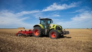 NEW Claas Axion 800 at work  déchaumage 2013 Claas Axion 810 aux champs [upl. by O'Grady]