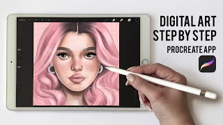 PROCREATE TUTORIAL Step by Step Digital Illustration [upl. by Arno]