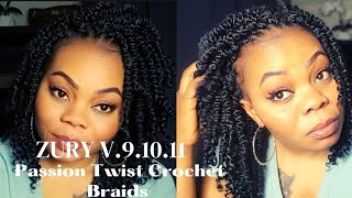 Zury V 91011 Passion Twist Crochet Braids for Protective hairstyles  No Tension Easy and Simple [upl. by Karlene]