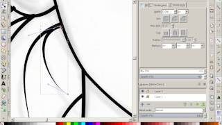 Inkscape inking a drawing example [upl. by Yrrep375]