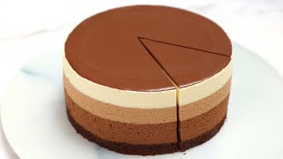 Triple chocolate mousse cake [upl. by Nahtanohj]