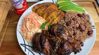 LET’S COOK WITH ME  OVEN JERK CHICKEN  RICE amp PEAS  COLESLAW  PLANTAINS  TERRIANN’S KITCHEN [upl. by Sanburn146]