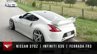 Bagged Infiniti G37 amp Nissan 370Z  Ferrada Wheels FR3  Air Ride [upl. by Corotto58]