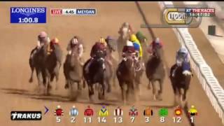 Dubai world cup Arrogate last to first Super horse maydan race9 25032017 [upl. by Waddell]