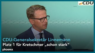 Carsten Linnemann CDUGeneralsekretär zu den Wahlergebnissen in Sachsen und Thüringen  010924 [upl. by Trahurn]