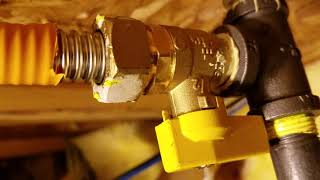 GAS FIREPLACE EASY INSTALL How to run your gas line [upl. by Wittie392]