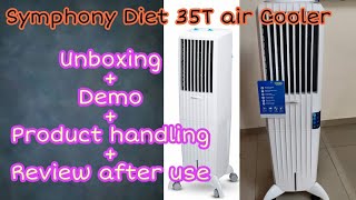 Symphony Diet 35T 35 liters Tower Air Cooler Unboxing  Symphony Air Cooler  Symphony [upl. by Lorn]