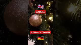 ⭐️ Bauble ⭐️ Weihachtskugel learngerman englischlernen shortsfeed [upl. by Anstice]