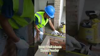 construction work Brick wall mason european standard work training video ✅🙏 [upl. by Rechaba]