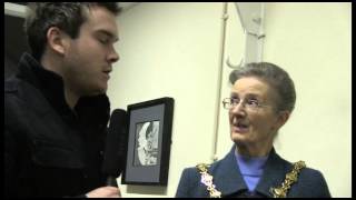 Lord Mayor of StokeonTrent Sheila Pitt talks about the Robbie Williams RW Fanfest Art exhibition [upl. by Alema]