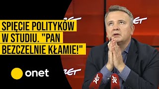 Spięcie polityków w studiu quotPan bezczelnie kłamiequot [upl. by Ettevram]