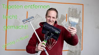 Tapeten entfernen leicht gemacht  teuer vs günstig  Selbstgemacht aber wie  DIY im Hausbau [upl. by Drofnelg866]