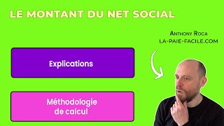 Montant Net Social Sur Le Bulletin De Paie explications et méthode de calcul [upl. by Anoyk]