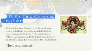 HW Mrs Frisby Chapters 14 15 16 amp 17 [upl. by Ber]