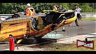 Crash Porsche 911 GT2 Nurburgring Flugplatz onboard DS3 R [upl. by Nutsud895]