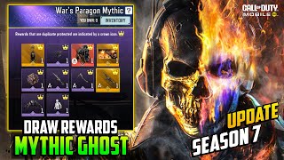 Mythic Ghost Full Draw Rewards COD Mobile  Season 7 Update Out CODM [upl. by Zolnay]