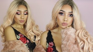 SLAYING AN AMAZON KRYSSMA WIG  ROSE GOLD MAKEUP [upl. by Susej]