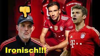 Vor 35 Minuten Leon Goretzka in der Kabine mit sarkastischem Kollegen Thomas Tuchel [upl. by Naitsirk826]