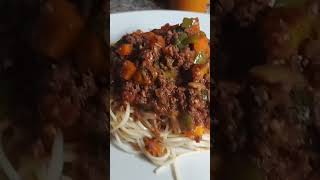 Spaghetti with minced beef stew 😋cooking recipe [upl. by Suedama877]