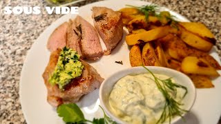 Мясо в вакууме и картошка Термомикс  Sous vide garen Thermomix Rezepte [upl. by Tinor]