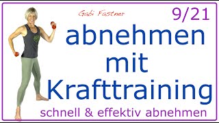 921💜37 min abnehmen mit Hantel Krafttraining  Oberkörper Beine Bauch und Po für Geübte [upl. by Aynatal]