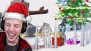 in FORTNITE als WEIHNACHTSMANN alle BESCHENKEN Troll [upl. by Sharleen422]