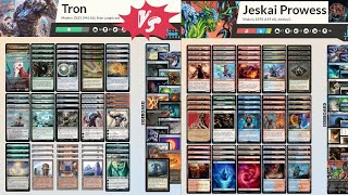 Mono Green Tron Vs Jeskai Prowess Modern Paper MTG gameplaycommentary [upl. by Annocahs233]