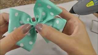 How To Make A Hair Bow Flat Boutique or Basic Hair Bow [upl. by Nujra]