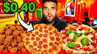 WORLD’S CHEAPEST Vs MOST EXPENSIVE PIZZA  040 vs 100000 MrBeast Record Broken [upl. by Ylrae]