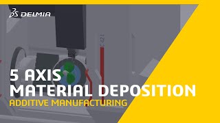 5axis Material Deposition on NC Machines  DELMIA [upl. by Acemahs]