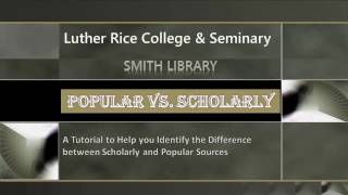 Scholarly vs Popular Periodicals [upl. by Sybille941]