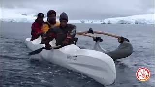 Brasileiros exploram a Antártica remando em uma canoa polinésia [upl. by Efren]