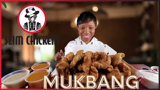 ASMR  MUKBANG CHICKEN TENDERS  SLIM CHICKEN  CHEESE SAUCE AND RANCH [upl. by Madian572]