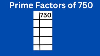 Prime factors of 750 [upl. by Udale]