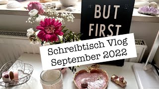 Schreibtisch Vlog September  Kalenderstruggle  Lufttrocknender Ton  Vergolden mit Blattmetall [upl. by Aelem]