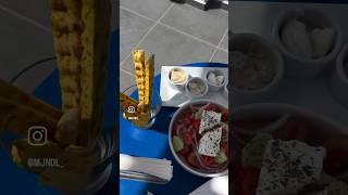 What I ate in Greece Anezina Villas Perissa Santorini [upl. by Toulon627]