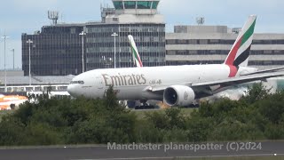 4K Emirates SkyCargo Boeing 777F1H A6EFN On Flight EK9940 At Manchester Airport On 06072024 [upl. by Ttegirb896]